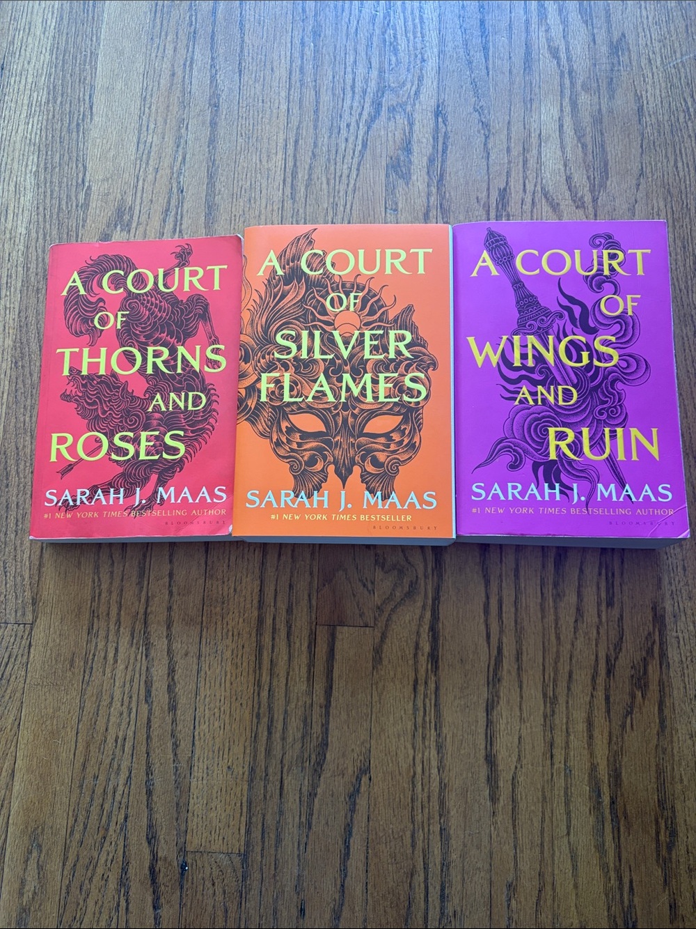 Sarah J Mass Paperback Book Set – Red, Orange, Purple Covers